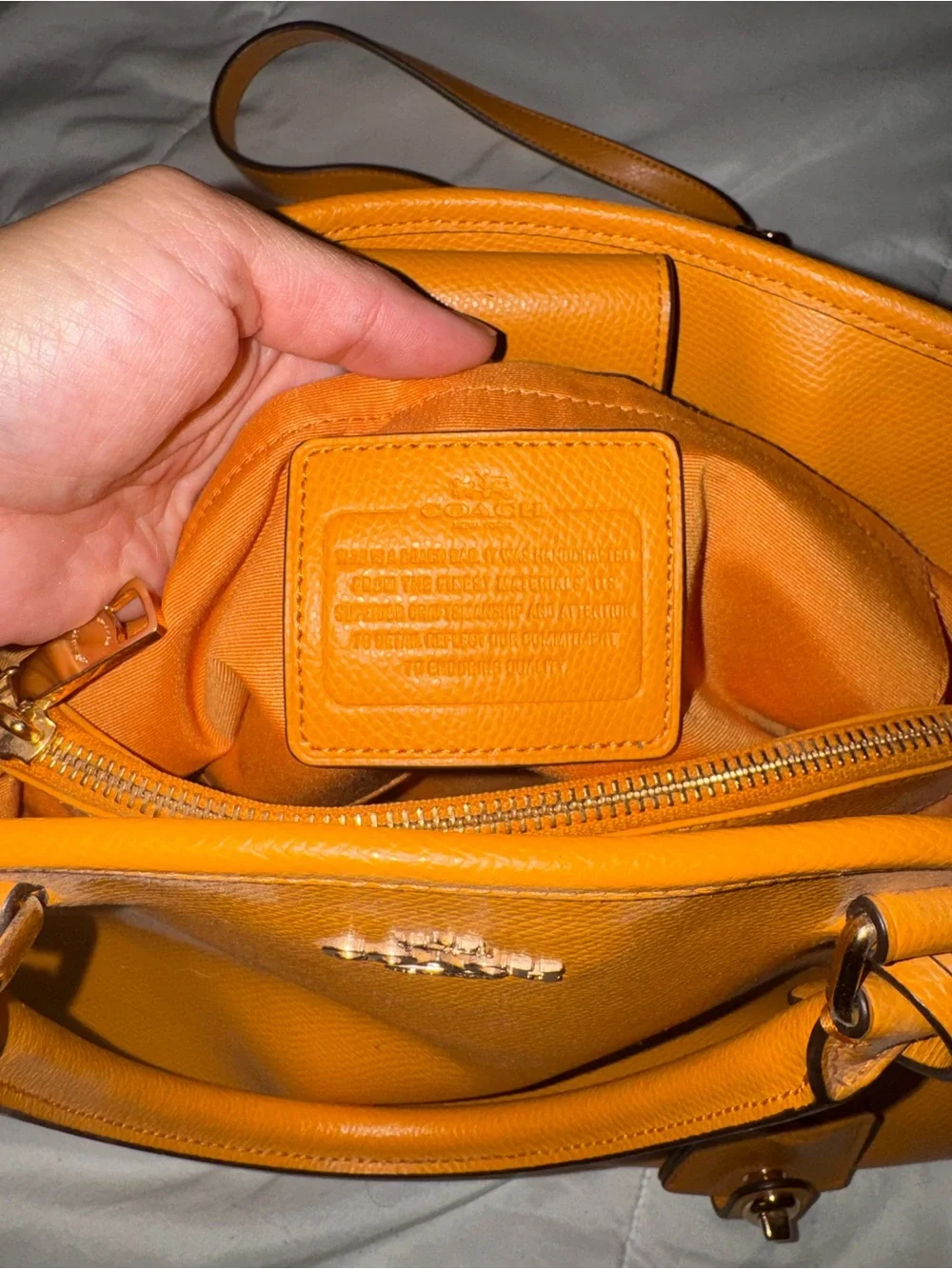 Coach Lillie Carryall Shoulder Handbag - Orange